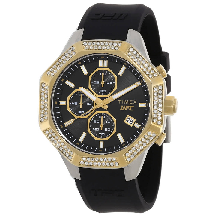 Photo: Timex UFC King Chronograph Quartz Crystal Black Dial Mens Watch TW2V99200JR