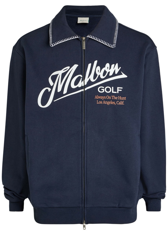 Photo: Malbon Maxewell Logo-print Cotton Sweatshirt Navy
