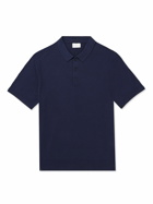 Club Monaco - Silk and Cotton-Blend Polo Shirt - Blue