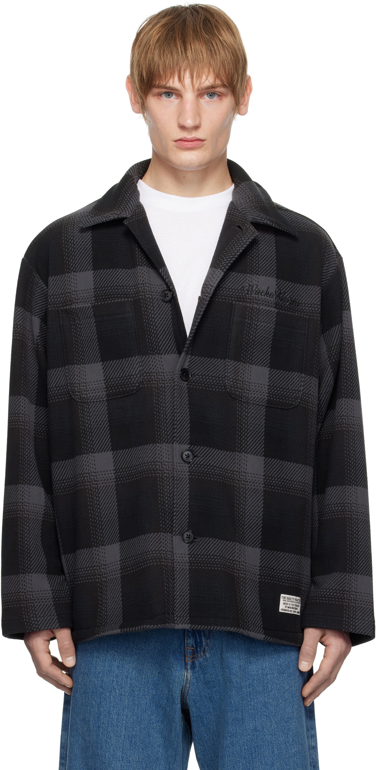 WACKO MARIA CHECK FLEECE SHIRT JACKET