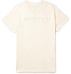 Helmut Lang - Logo-Embroidered Cotton-Jersey T-Shirt - Neutrals