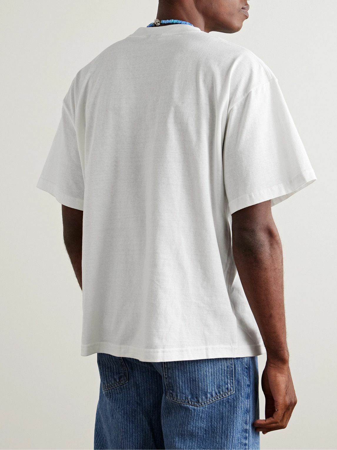 Small Talk - Printed Cotton-Jersey T-Shirt - White