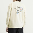 Drôle de Monsieur Men's Esquisse Slogan Long Sleeve T-shirt in Off White