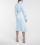 Rodarte - Polka-dot high-rise silk midi skirt