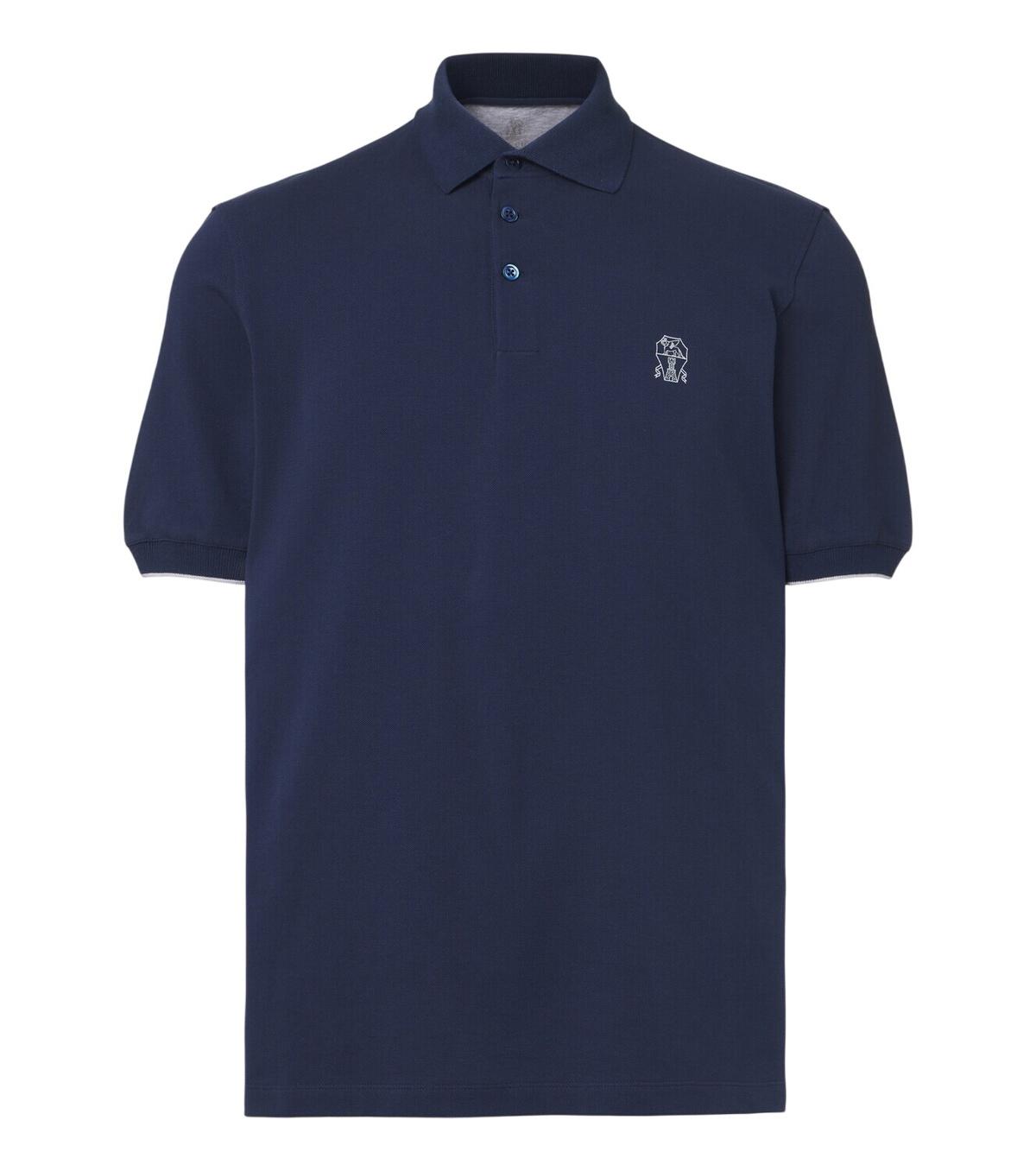 Brunello Cucinelli - Cotton Polo Shirt - Blue Brunello Cucinelli