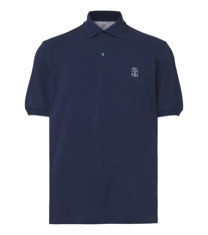 Photo: Brunello Cucinelli Logo cotton piqué polo shirt
