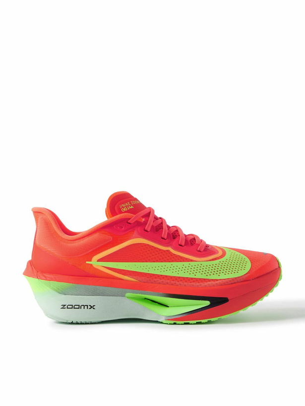 Photo: NIKE RUNNING - Zoom Fly 6 Mesh Running Sneakers - Orange