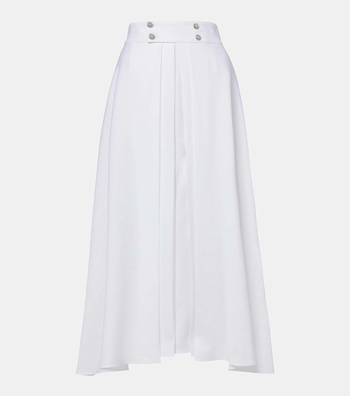 Loro Piana Petra pleated linen maxi skirt