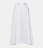 Loro Piana Petra pleated linen maxi skirt