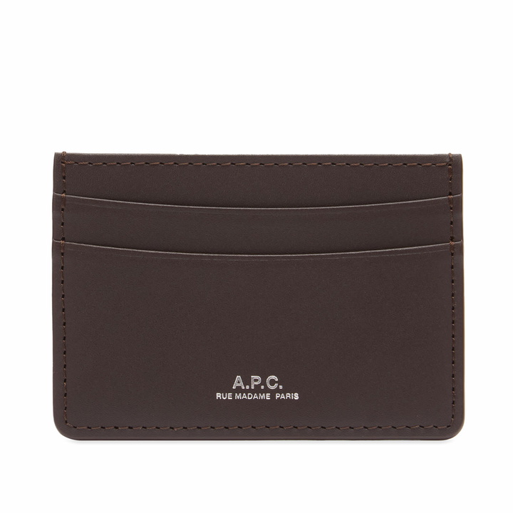 Photo: A.P.C. Andre Card Holder in Dark Brown 
