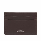 A.P.C. Andre Card Holder in Dark Brown 