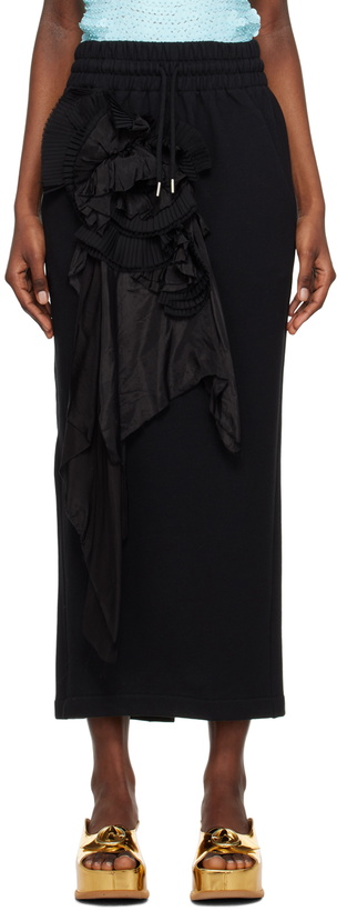 Photo: Dries Van Noten Black Hayfa Midi Skirt