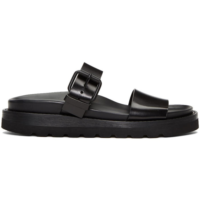 Photo: Ann Demeulemeester Black Two-Strap Sandals