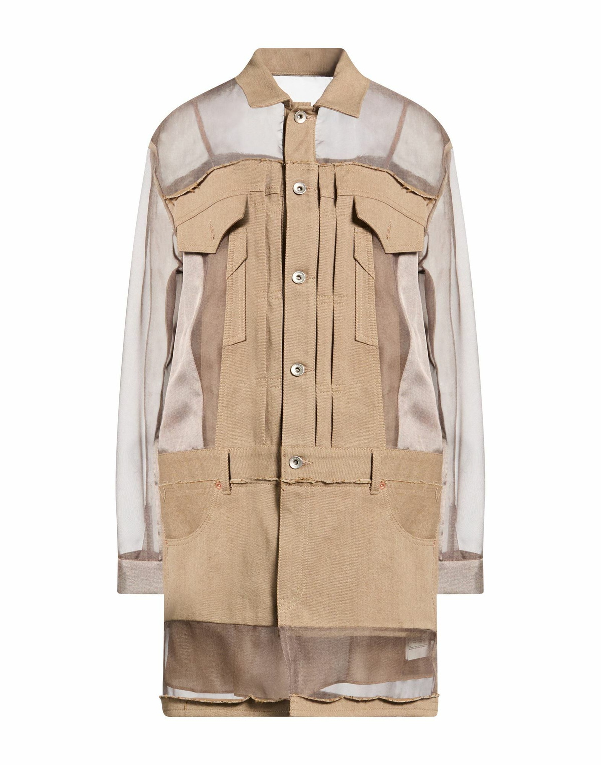 Sacai Womens Mini dress Khaki