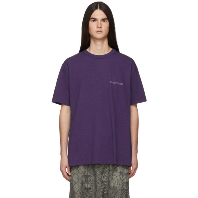 Robert Geller Purple The RG Logo T-Shirt