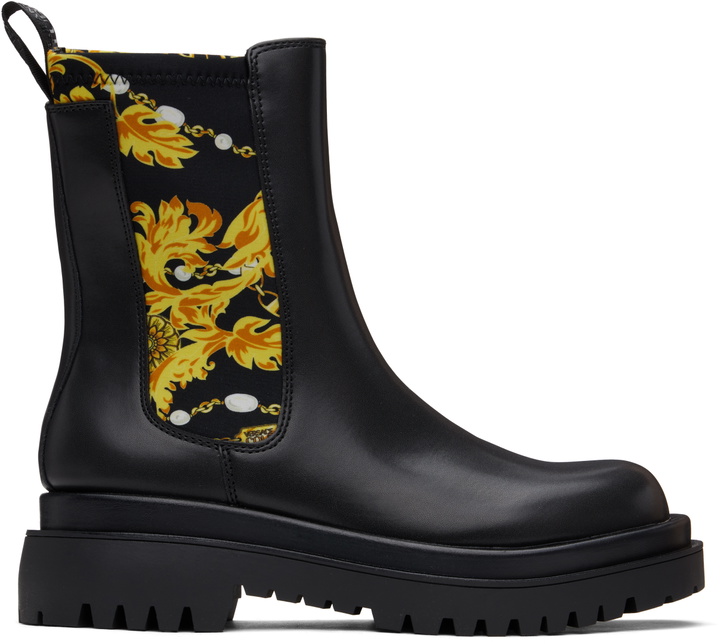 Photo: Versace Jeans Couture Black Drew Ankle Chelsea Boots
