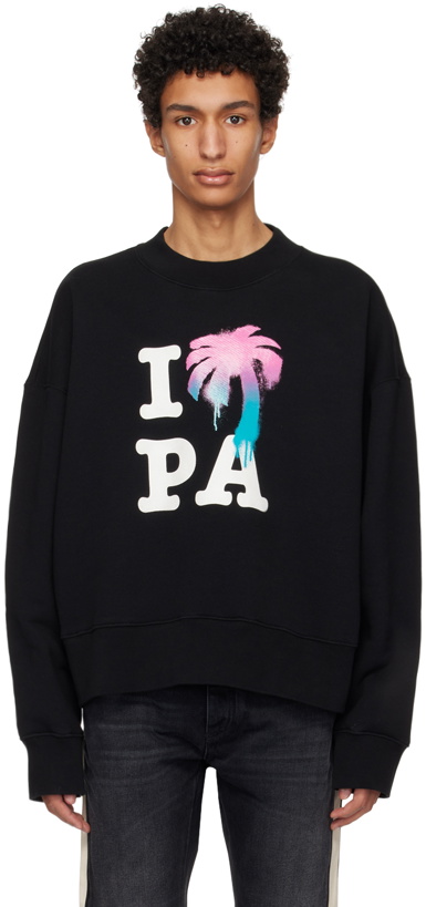 Photo: Palm Angels Black 'I Love PA' Sweatshirt