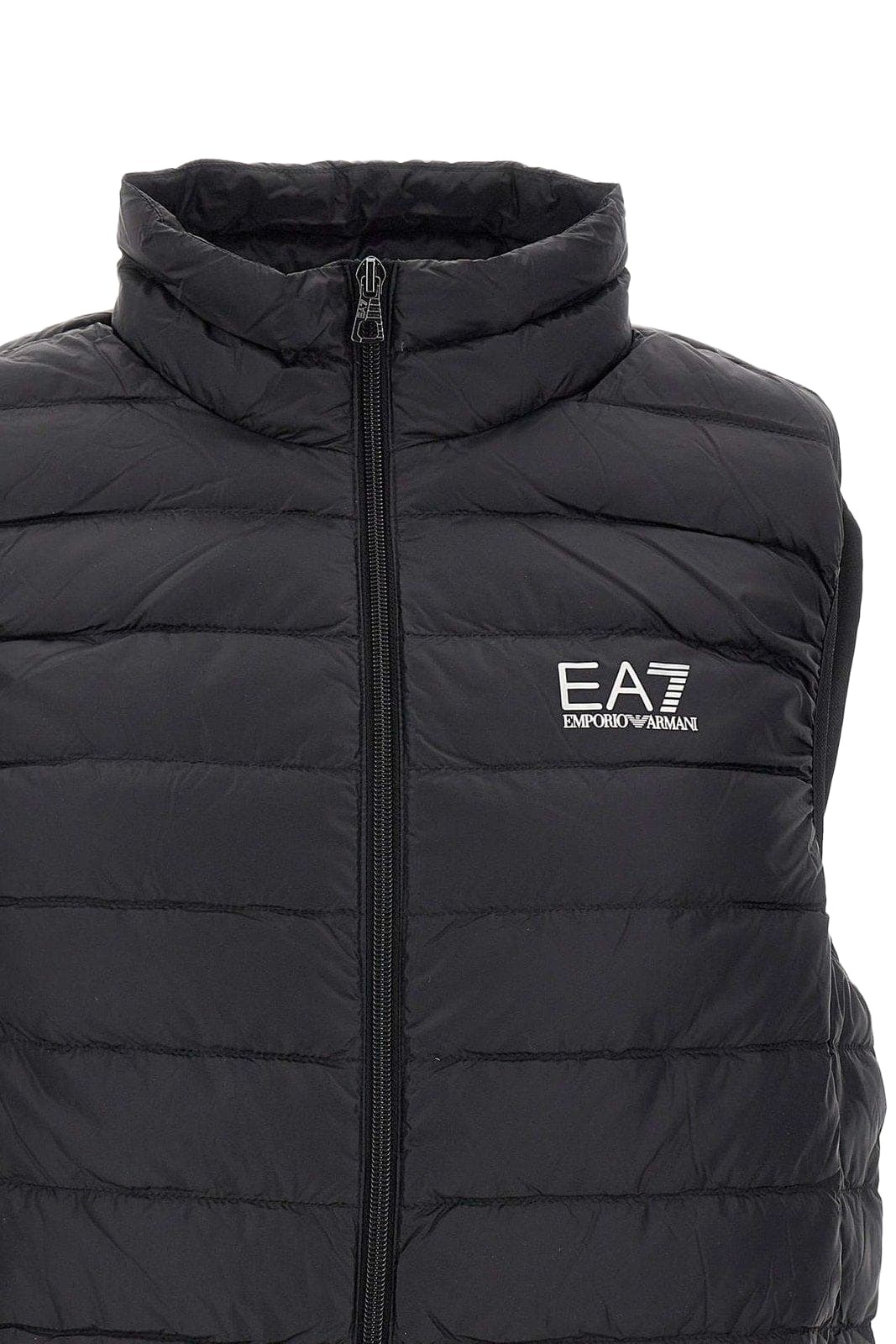 EA7 Logo Printed Quilted Padded Gilet