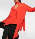 Victoria Beckham Tie-neck silk chiffon blouse