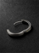 KOLOURS JEWELRY - Fortis Medium Blackened Gold Diamond Single Hoop Earring