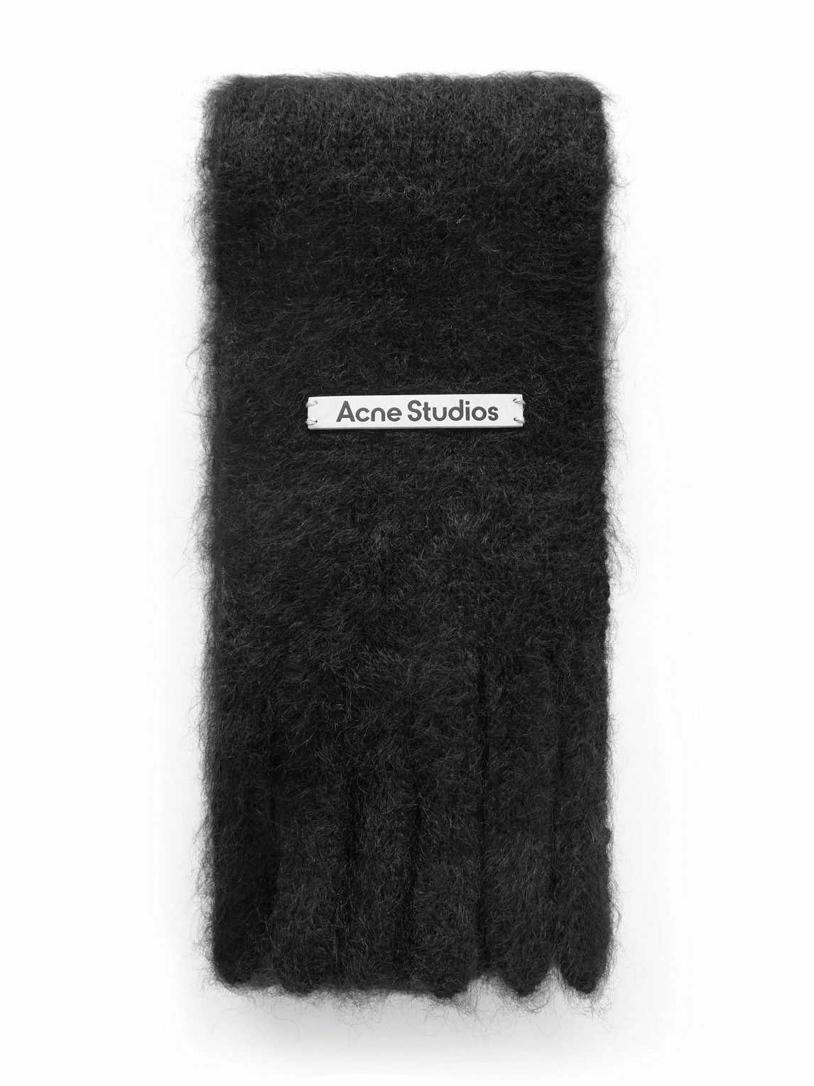 Acne Studios - Toronty Logo-Jacquard Wool-Blend Scarf - Gray Acne