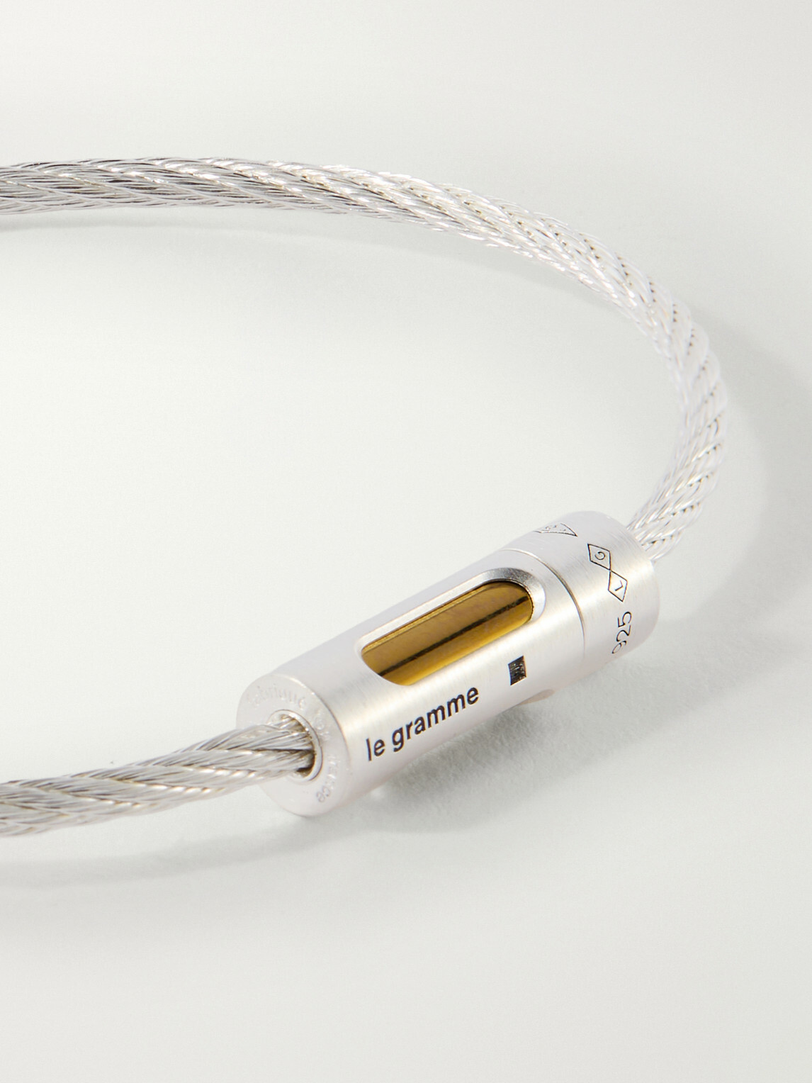 Le Gramme - 9g Punched Sterling Silver Cable Bracelet - Silver