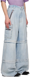 VETEMENTS Blue Paneled Jeans