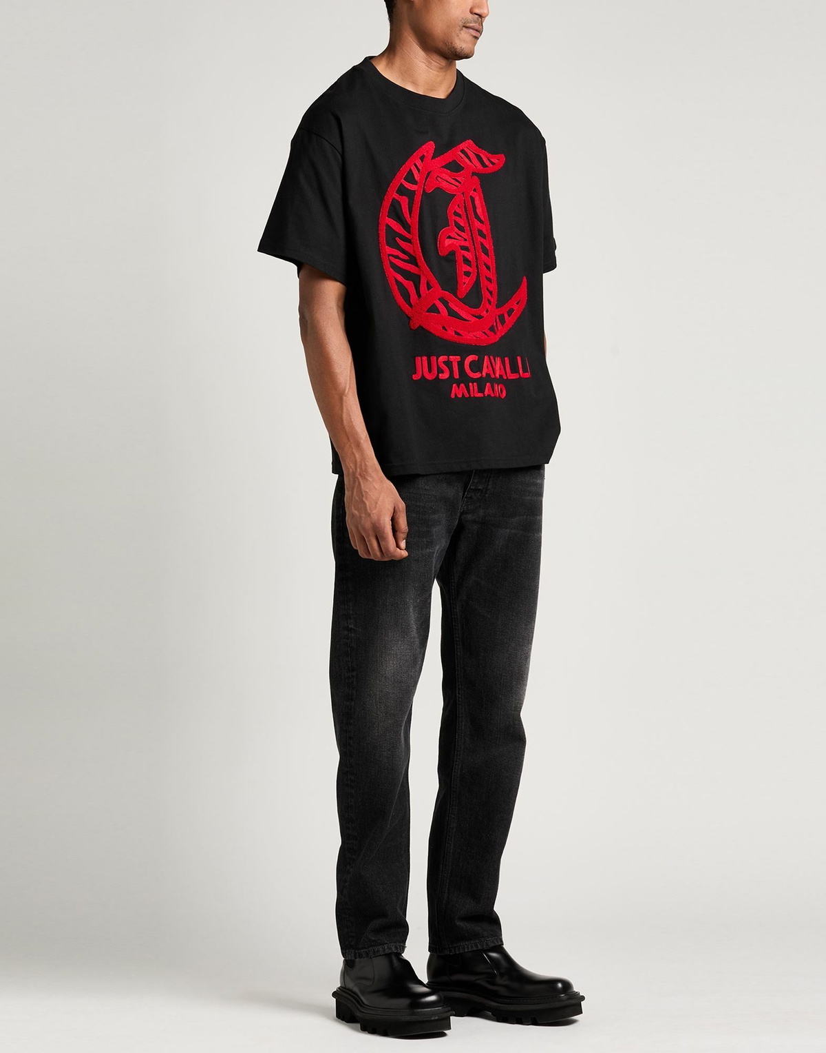 Just Cavalli Mens T-shirt in Black