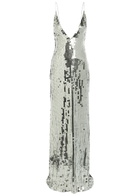 The New Arrivals Ilkyaz Ozel Claudie Sequin-embellished Maxi Dress Grey