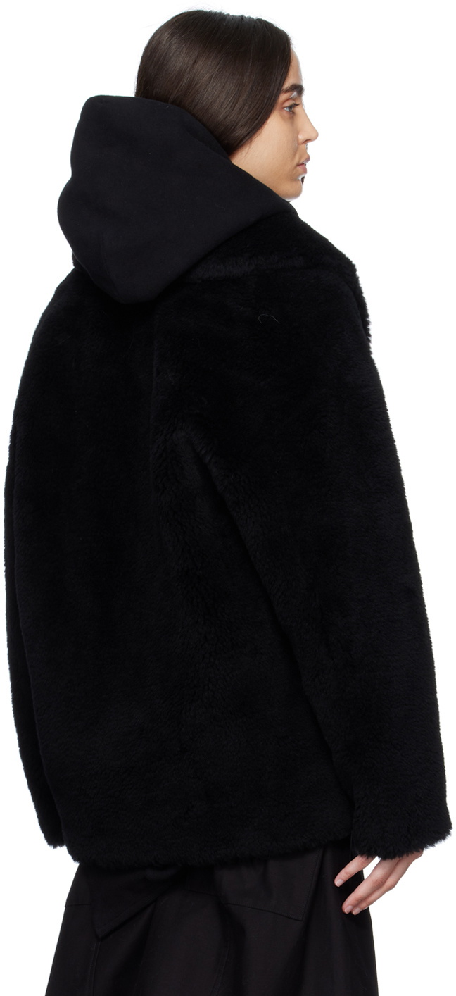Yves Salomon - Meteo Black Shawl Collar Jacket
