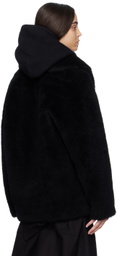 Yves Salomon - Meteo Black Shawl Collar Jacket