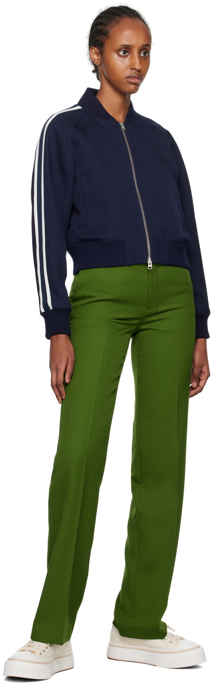 AMI Alexandre Mattiussi Navy Zip Bomber Jacket