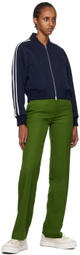 AMI Alexandre Mattiussi Navy Zip Bomber Jacket