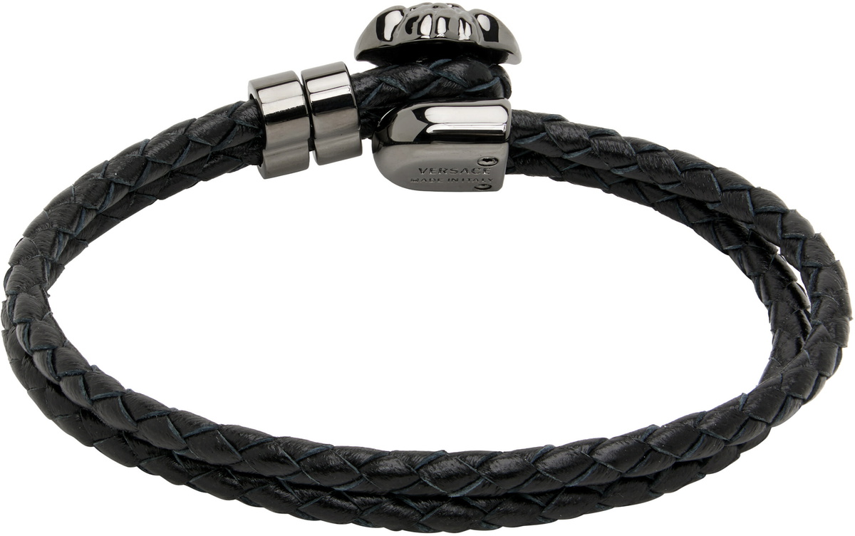 Versace 'La Medusa' Leather Bracelet