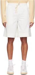 Jil Sander White Drawstring Shorts