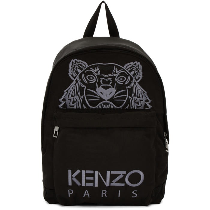 Photo: Kenzo Black Large Tiger Canvas Backpack