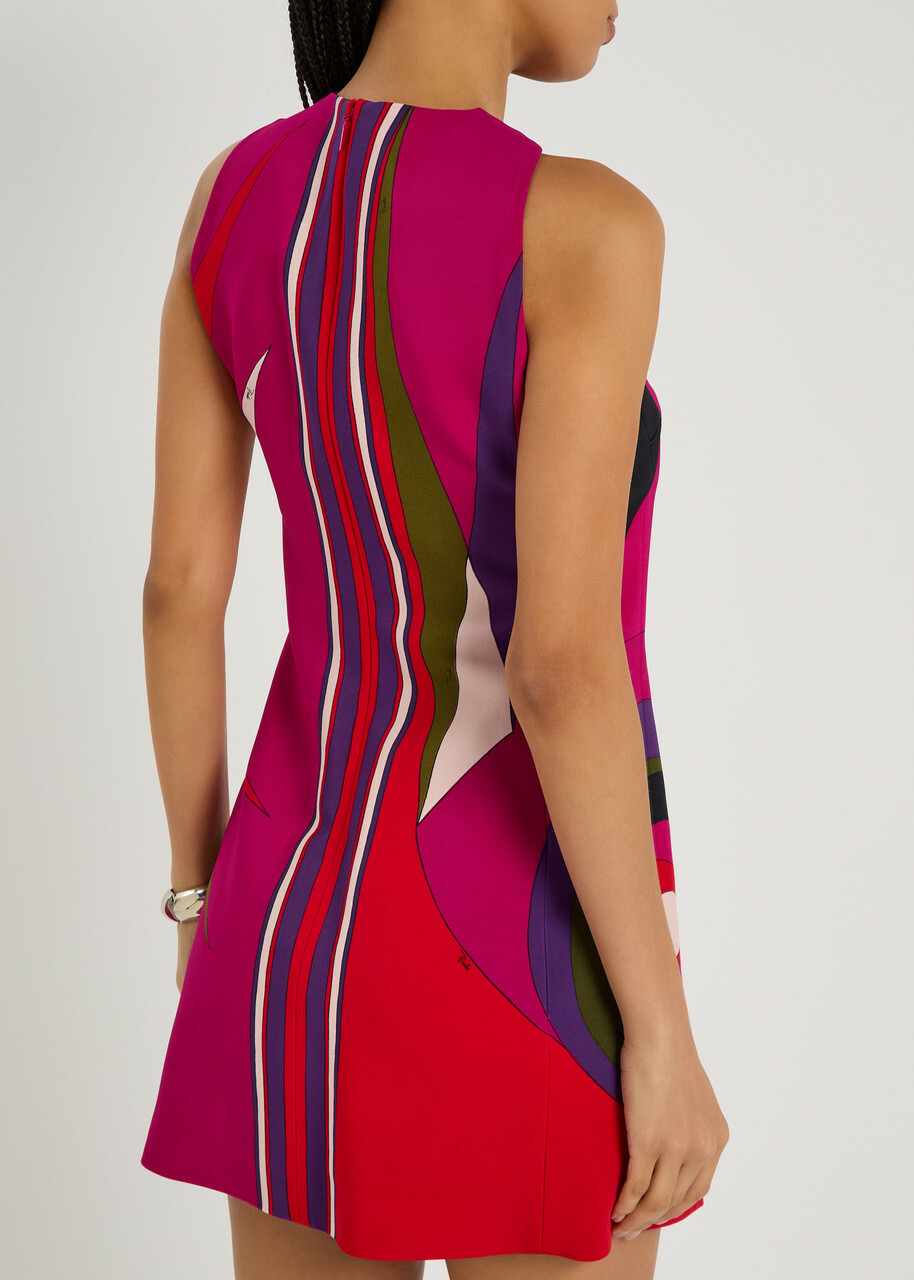 Pucci Abito Printed Cady Mini Dress Multicoloured 1