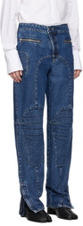 Jean Paul Gaultier Blue Patchwork Jeans
