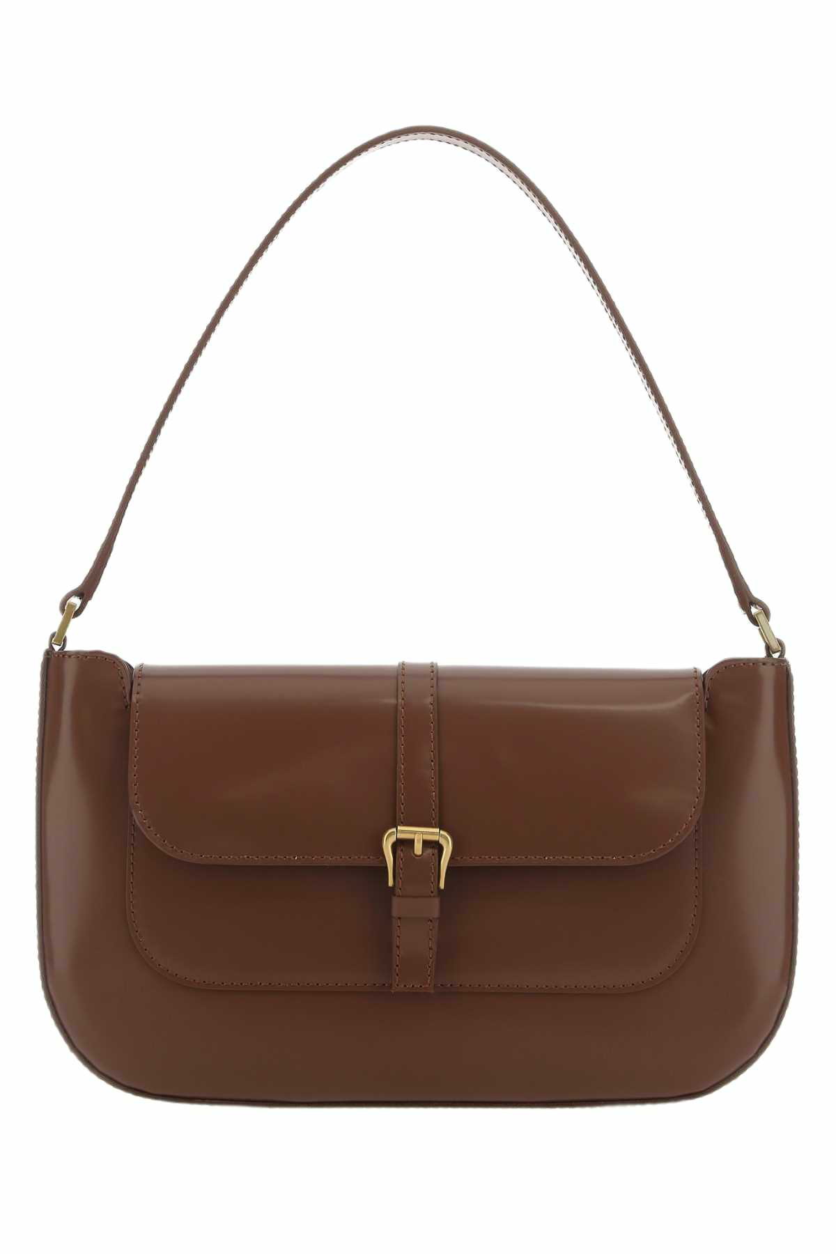 BY FAR Dove Grey Leather Mini Rachel Handbag By Far