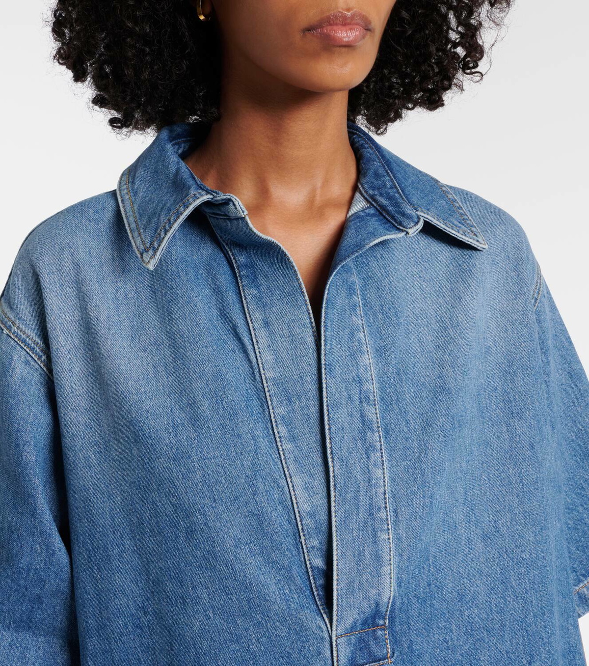 Plan C Oversized denim shirt