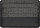 Hugo Black Stacked-Logo Card Holder