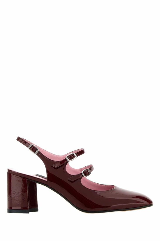 Photo: Carel Burgundy Leather Banana Pumps