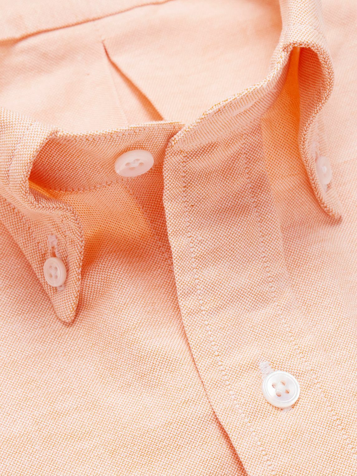 Kingsman - Drake's Button-Down Collar Cotton Oxford Shirt - Orange