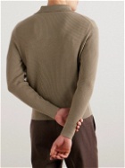 Loro Piana - Akan Ribbed Cashmere and Silk-Blend Half-Zip Sweater - Neutrals