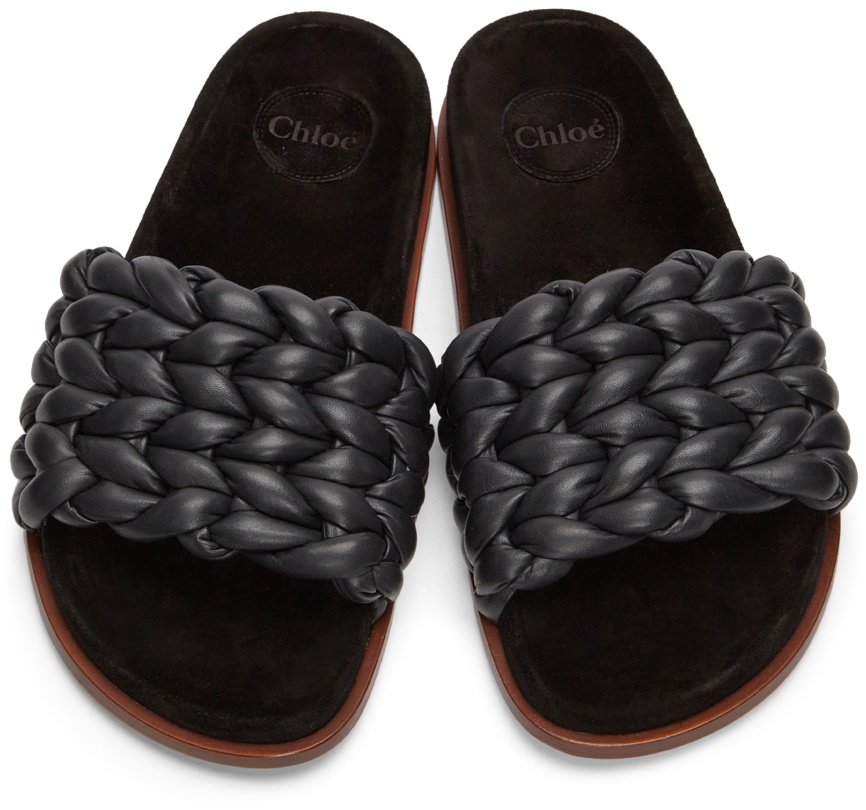 Chloe hot sale black slides