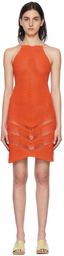 Bottega Veneta Orange Cotton Mini Dress