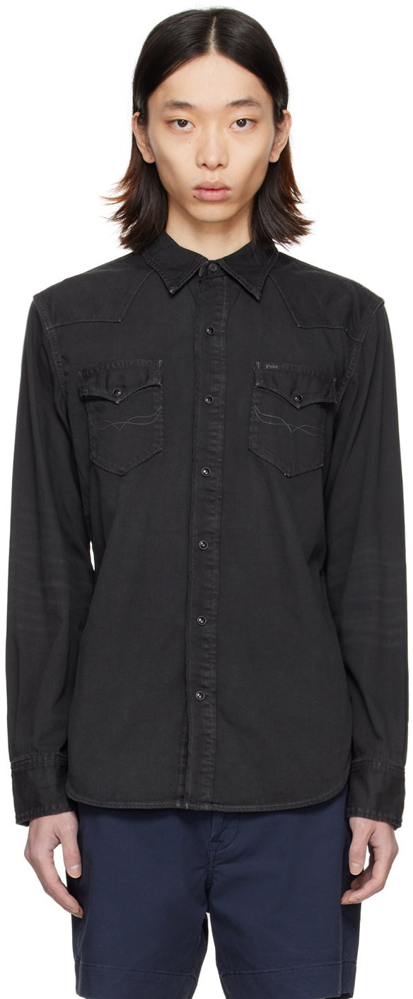 Photo: Polo Ralph Lauren Black Western Denim Shirt