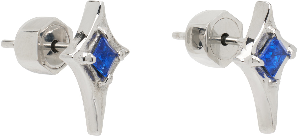 Vitaly Silver & Blue Volt Earrings