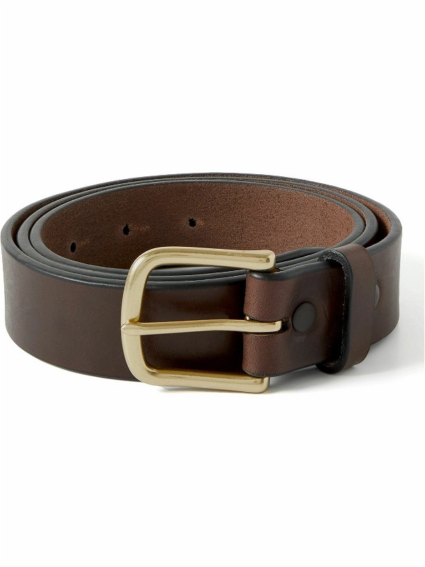 Photo: Sid Mashburn - 2.5cm Leather Belt - Brown