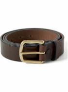 Sid Mashburn - 2.5cm Leather Belt - Brown